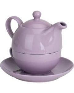 Mind Reader Individual Tea Set, 4-5/8inH x 6-7/16inW x 4-3/8inD, Blue