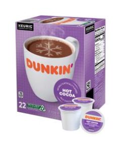 Dunkin Donuts Single-Serve Hot Cocoa K-Cup, Milk Chocolate, Box Of 22