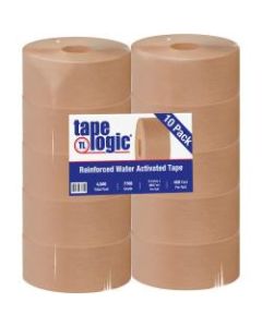 Tape Logic Reinforced Water-Activated Packing Tape, #7700, 3in Core, 3in x 150 Yd., Kraft, Case Of 10