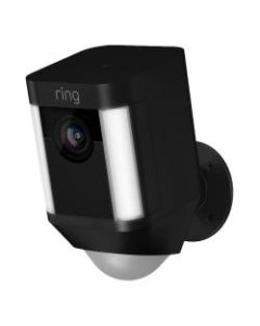 Ring Certified Refurbished Battery Powered Spotlight Camera, Black