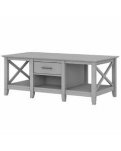 Bush Furniture Key West Coffee Table With Storage, Cape Cod Gray, Standard Delivery