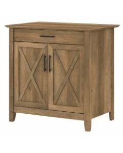 Bush Furniture Key West Secretary Desk With Keyboard Tray And Storage Cabinet, Reclaimed Pine, Standard Delivery