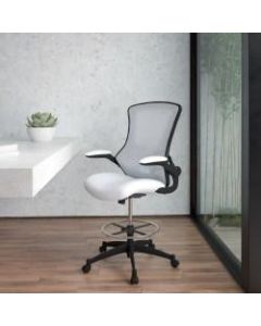 Flash Furniture Mid-Back Mesh Ergonomic Drafting Chair, White