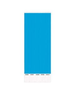 Amscan Waterproof Paper Wristbands, 3/4in x 10in, Blue, Pack Of 100 Wristbands