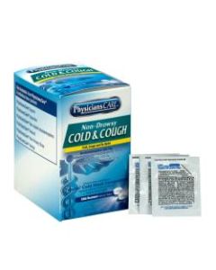 PhysiciansCare Cold And Cough Congestion Medication, 2 Tablets Per Packet, Box Of 50 Packets