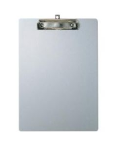 OIC Aluminum Clipboard - 8 1/2in x 11in - Low-profile - Aluminum - Silver - 1 Each