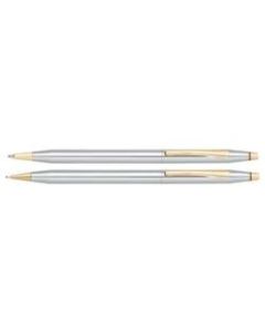 Cross Medalist Classic Century Pen/Pencil Set, Chrome/Gold