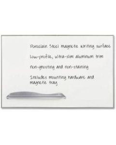 Balt Best Rite Low-Profile Porcelain Dry-Erase Whiteboard, 72in x 48in, Aluminum Frame With Silver Finish