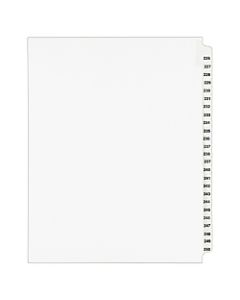 Avery 20% Recycled Preprinted Laminated Gold-Reinforced Tab Dividers, 8 1/2in x 11in, White Dividers/White Tabs, 226-250, Pack Of 25