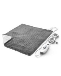 Pure Enrichment PureRelief XXL Ultra-Wide Microplush Heating Pad, 19-1/2in x 24in, Charcoal Gray