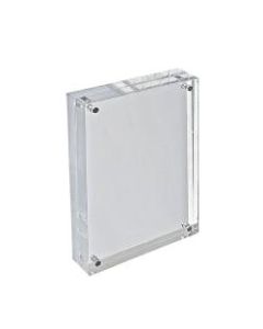 Azar Displays Acrylic Vertical/Horizontal Block Frame, 8 1/2in x 5 1/2in, Clear