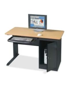 Balt Locking Computer Workstation, Black/Teak