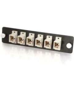 C2G Quiktron Q-Series 6-Strand, SC, PB Insert, MM, Beige SC Adapter Panel - 6 x SC - 6 Port(s) - 6 x RJ-11 - 6 x