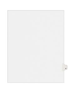 Avery Avery-Style 30% Recycled Collated Legal Index Exhibit Dividers, 8 1/2in x 11in, White Dividers/White Tabs, V, Pack Of 25