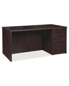 Lorell Prominence 2.0 Right Pedestal Desk, 66inW x 30inD, Espresso