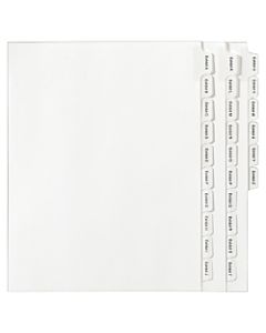 Avery 30% Recycled Preprinted Laminated Gold-Reinforced Tab Dividers, 8 1/2in x 11in, White Dividers/White Tabs, A-Z, Pack Of 26 Tabs