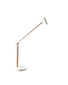 Adesso ADS360 Crane LED Desk Lamp, 32 1/2inH, Silver Shade/White Base