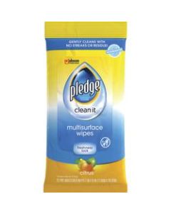 Pledge Multi-Surface Clean & Dust Wipes, Box Of 25 Wipes