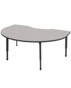 Marco Group Apex Series Adjustable Height Kidney Table, 30inH x 72inW x 48inD, Gray Nebula/Black