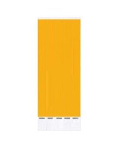 Amscan Waterproof Paper Wristbands, 3/4in x 10in, Solid Orange, Pack Of 100 Wristbands