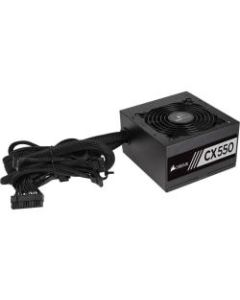 Corsair CX550 Power Supply - Internal - 120 V AC, 230 V AC Input - 3.3 V DC @ 25 A, 5 V DC @ 20 A, 12 V DC @ 45.8 A, 12 V DC @ 800 mA, 5 V DC @ 3 A Output - 550 W - 1 +12V Rails - 1 Fan(s)