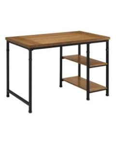 Linon Home Decor Products Anson 2-Shelf Home Office Desk, Black/Ash