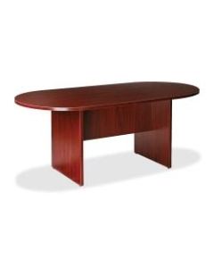 Lorell Essentials Oval Conference Table, 72inW, Mahogany