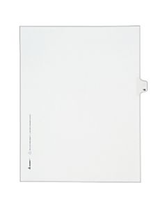 Avery Allstate-Style 20% Recycled Collated Legal Exhibit Dividers, 8 1/2in x 11in, White Dividers/White Tabs, 16, Pack Of 25 Tabs
