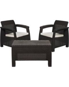 Inval MQ FERRARA 3-Piece Stay Furniture Set, Espresso/Tan