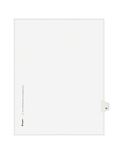 Avery Allstate-Style 20% Recycled Collated Legal Exhibit Dividers, 8 1/2in x 11in, White Dividers/White Tabs, 20, Pack Of 25 Tabs