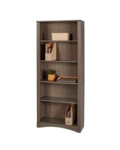 Realspace Pelingo 72inH 5-Shelf Bookcase, Gray