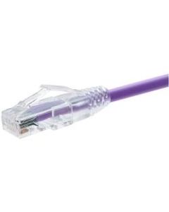 Unirise ClearFit Cat.6 UTP Patch Network Cable - 6in Category 6 Network Cable for Network Device - First End: 1 x RJ-45 Male Network - Second End: 1 x RJ-45 Male Network - Patch Cable - Gold Plated Contact - Purple
