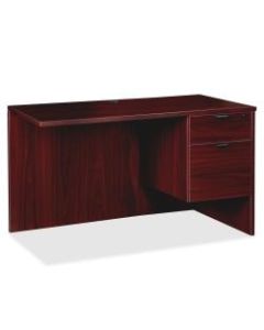 Lorell Prominence 2.0 3/4 Return Desk, Right, 42inW x 24inD, Mahogany