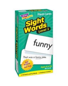 TREND Sight Words Skill Drill Flash Cards, Level 1, 6in x 3in, Pack Of 96