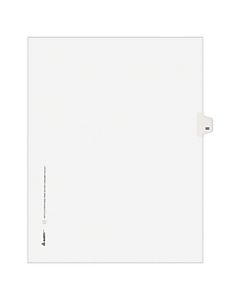 Avery Allstate-Style 30% Recycled Collated Legal Exhibit Dividers, 8 1/2in x 11in, White Dividers/White Tabs, 85, Pack Of 25 Tabs
