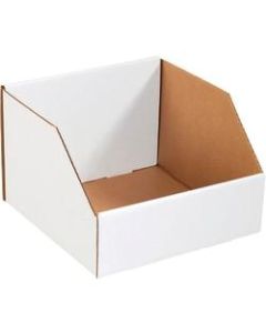 Office Depot Brand Standard-Duty Open-Top Bin Storage Boxes, Small Size, 4 1/2in x 8in x 9in, Oyster White, Case Of 50