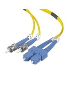 Belkin Fiber Optic Duplex Patch Cable - ST Male - SC Male - 9.84ft - Yellow