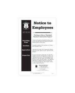 ComplyRight State Specialty Poster, Notice To Employees State Contracts, English, Rhode Island, 11in x 17in