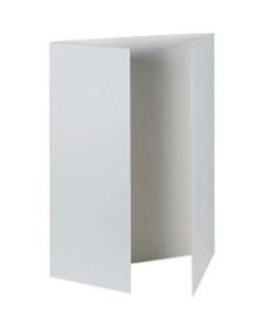 Pacon Tri-Fold Foam Presentation Board, 48in x 36in, White, Carton Of 6