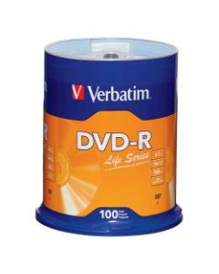 Verbatim Life Series DVD-R Disc Spindle, Pack Of 100