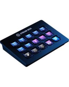 Elgato Stream Deck Keyboard - Cable Connectivity - USB 2.0 Interface - Mac, PC, Windows - Black