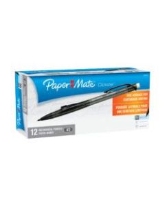 Paper Mate Clickster Grip Mechanical Pencil - 0.5 mm Lead Diameter - Refillable - Transparent Barrel - 1 Dozen
