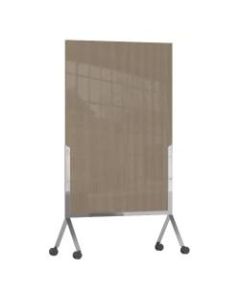 Rosseto Serving Solutions Avant Mobile Partition Standing Divider, 72in x 48in, Semi Transparent -Bronze