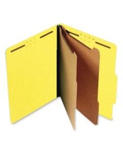 SJ Paper Standard Classification Folders, Letter Size, 60% Recycled, Yellow, Box Of 15