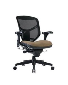 WorkPro Quantum 9000 Series Ergonomic Mesh/Premium Fabric Mid-Back Chair, Black/Beige