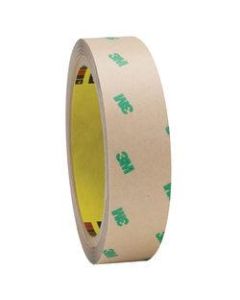 3M F9465PC Adhesive Transfer Tape Hand Rolls, 3in Core, 1in x 60 Yd., Clear, Case Of 2