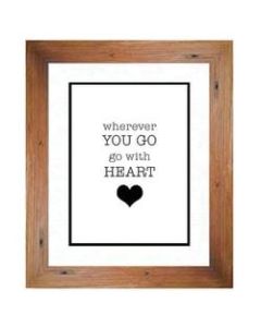 PTM Images Photo Frame, Go With Heart, 14inH x 1 3/4inW x 16inD, Natural Wood