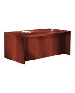 Mayline Aberdeen Laminate Bow-Front Desk Shell, Cherry