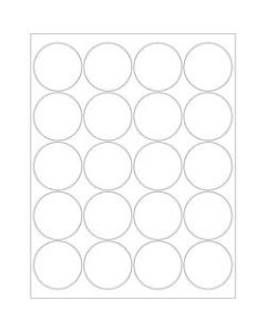 Office Depot Brand Glossy Circle Laser Labels, LL302, 2in, White, Case Of 2,000