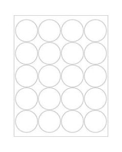 Office Depot Brand Glossy Circle Laser Labels, LL302, 2in, White, Case Of 2,000